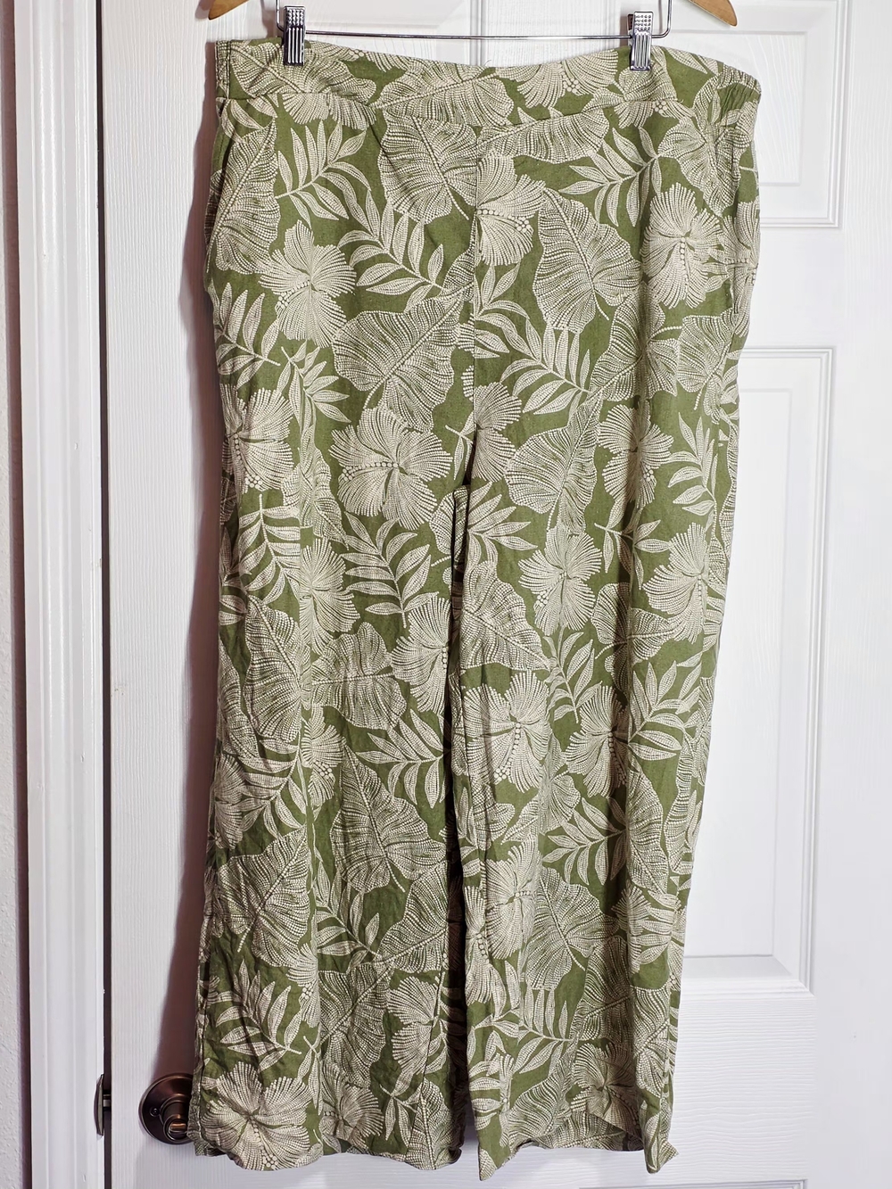 Jessica Simpson Women’s Wide Leg Linen Blend Pant XL Vacation Travel Casual